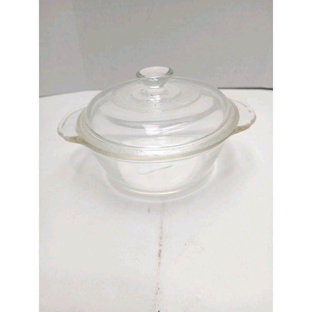 Vintage Anchor Hocking 8 oz Casserole Dish with Lid Made in the USA EUC